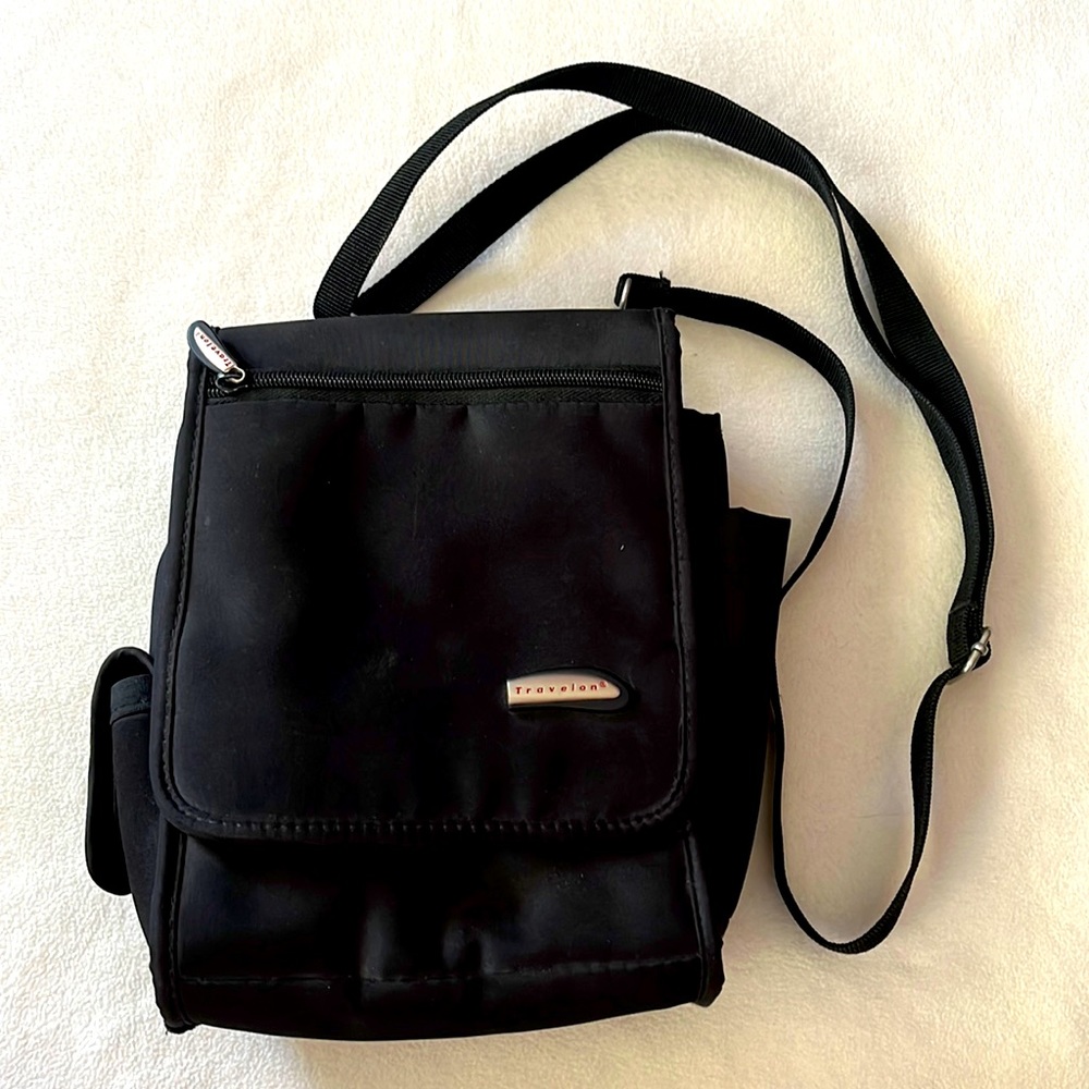 Travelon Black Nylon Crossbody Travel Bag